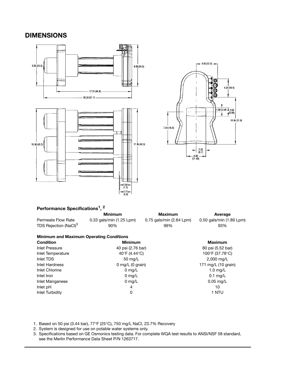 Dimensions | GE Merlin User Manual | Page 24 / 28