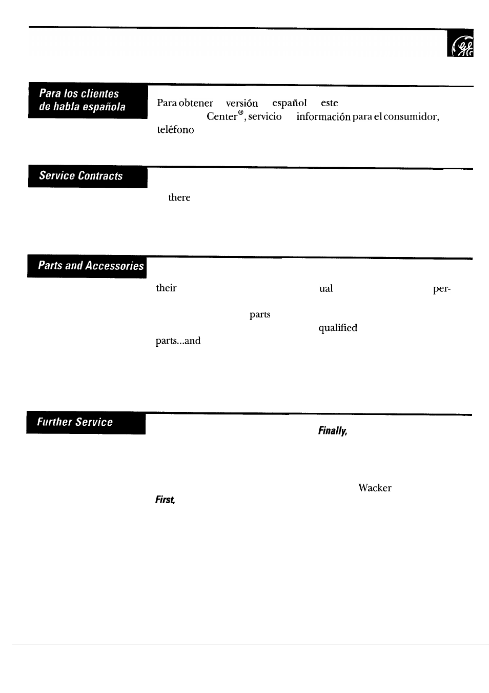 GE DBLR453ET User Manual | Page 23 / 24