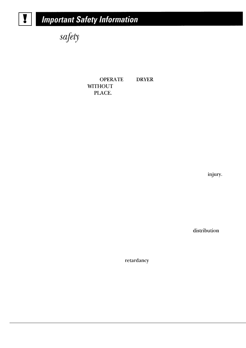 Read all information before using | GE DBLR453ET User Manual | Page 6 / 24