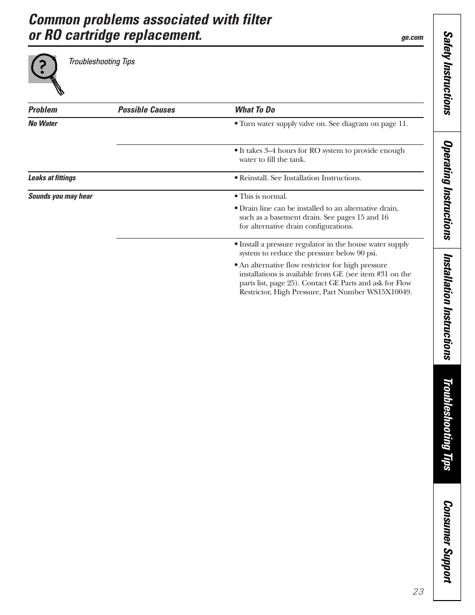 GE PNRQ20FRI User Manual | Page 23 / 84