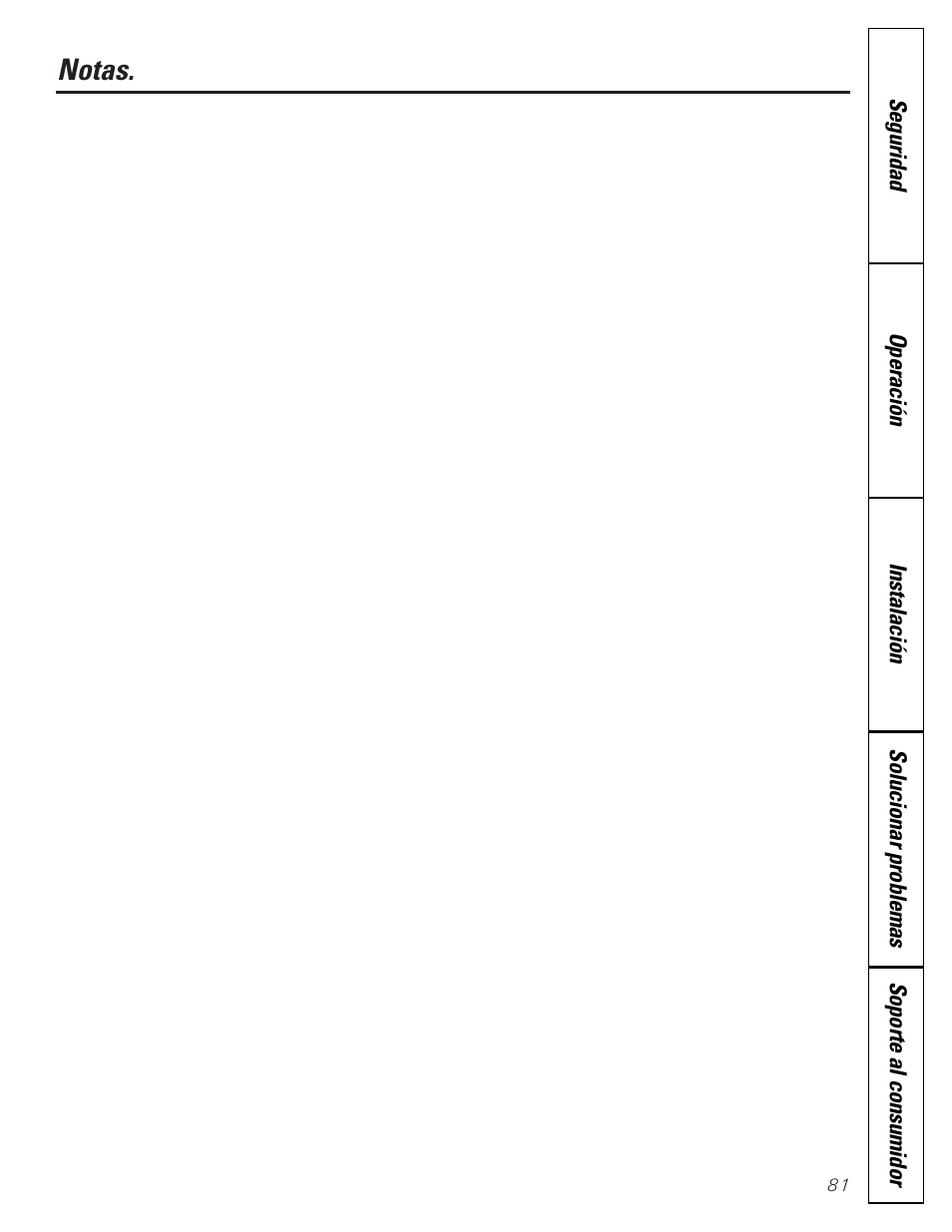 Notas | GE PNRQ20FRI User Manual | Page 81 / 84