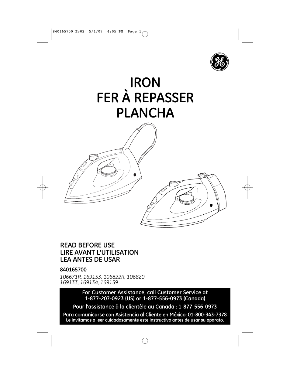 GE 169194 User Manual | 8 pages