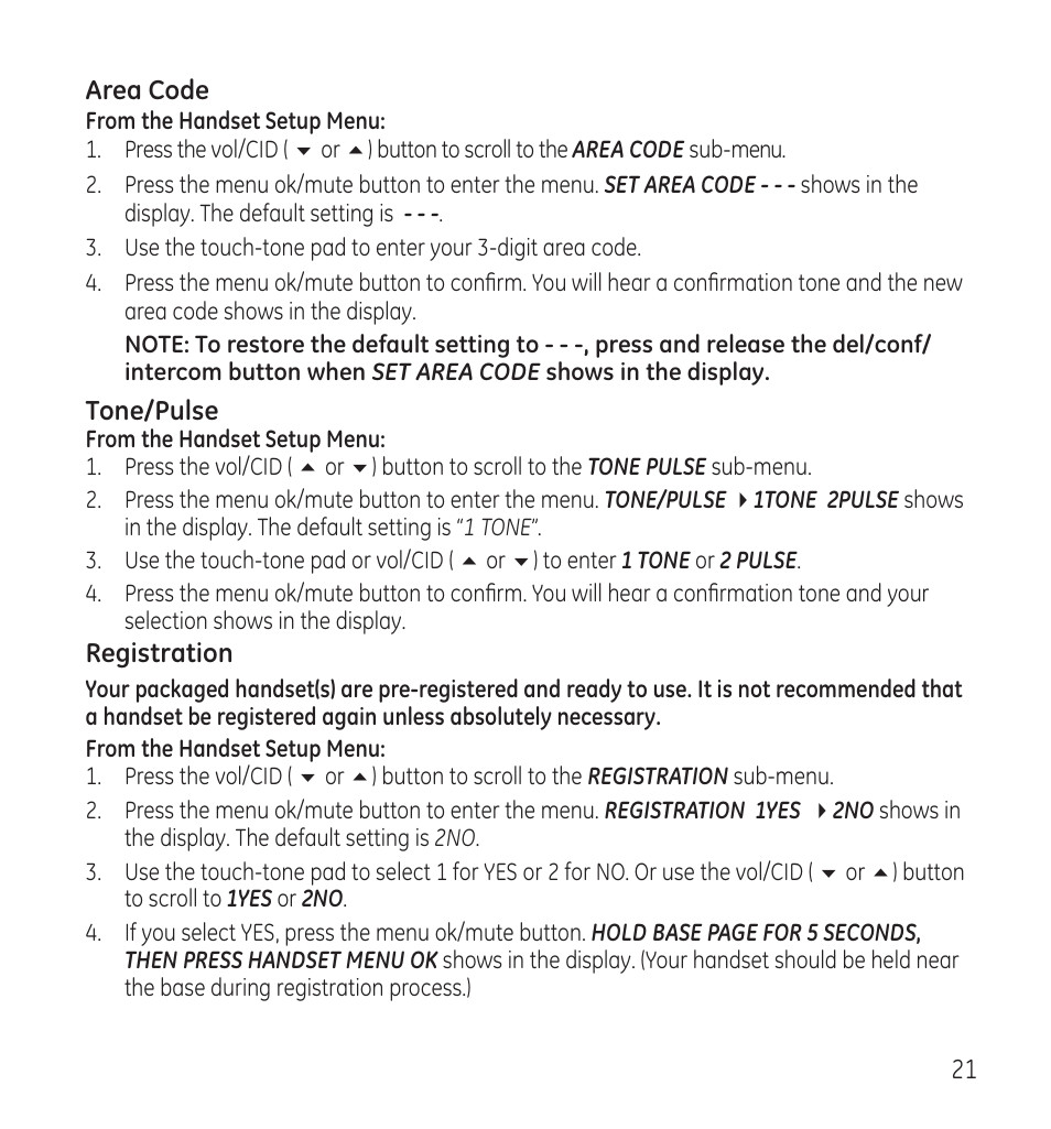 GE 28118 User Manual | Page 21 / 104