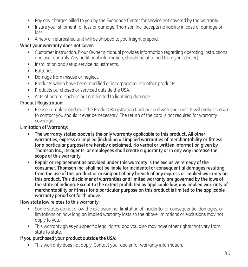 GE 28118 User Manual | Page 49 / 104