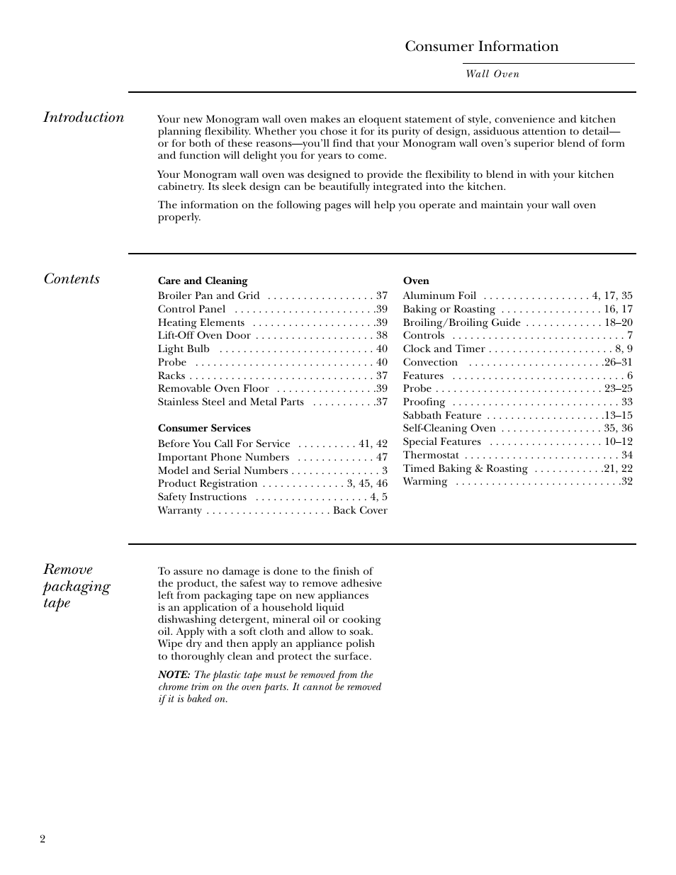 GE ZET958 30 User Manual | Page 2 / 48