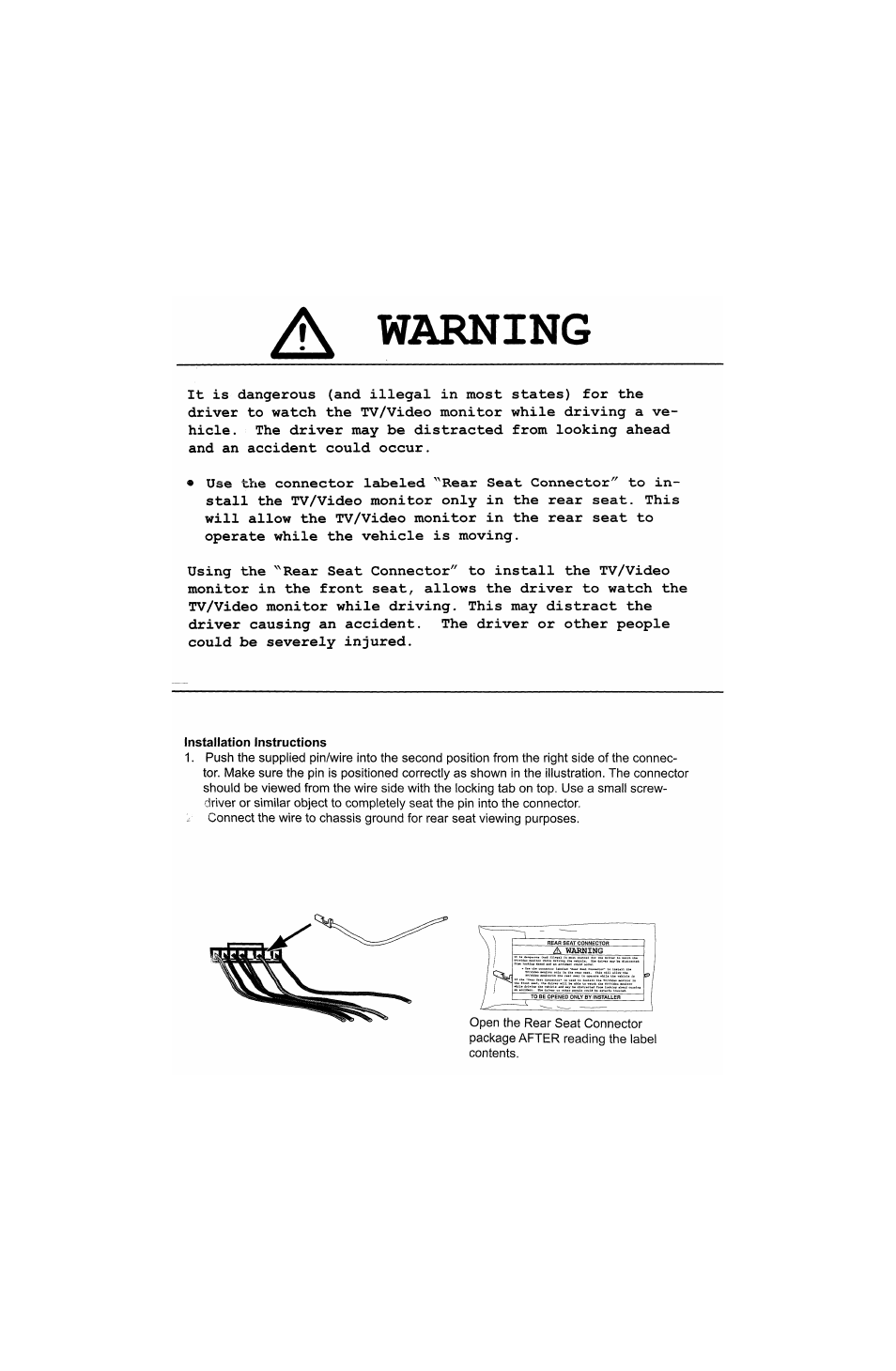Rear seat connection | GE TME-M580 User Manual | Page 15 / 18
