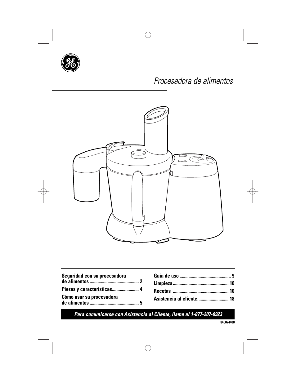 Procesadora de alimentos | GE 840074400 User Manual | Page 19 / 36