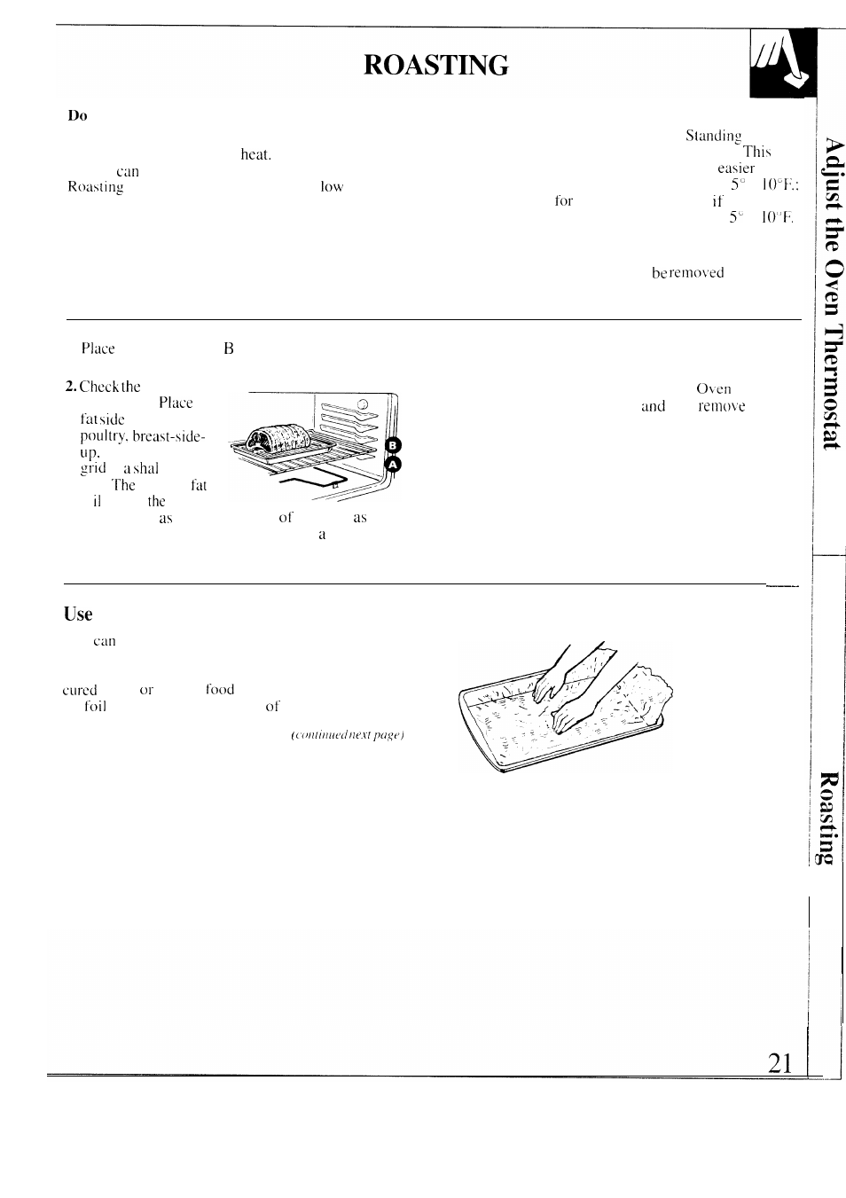 Aluminum foal -23,25, Roasting ,22, Of aluminum foil | GE 49-8549 User Manual | Page 21 / 40