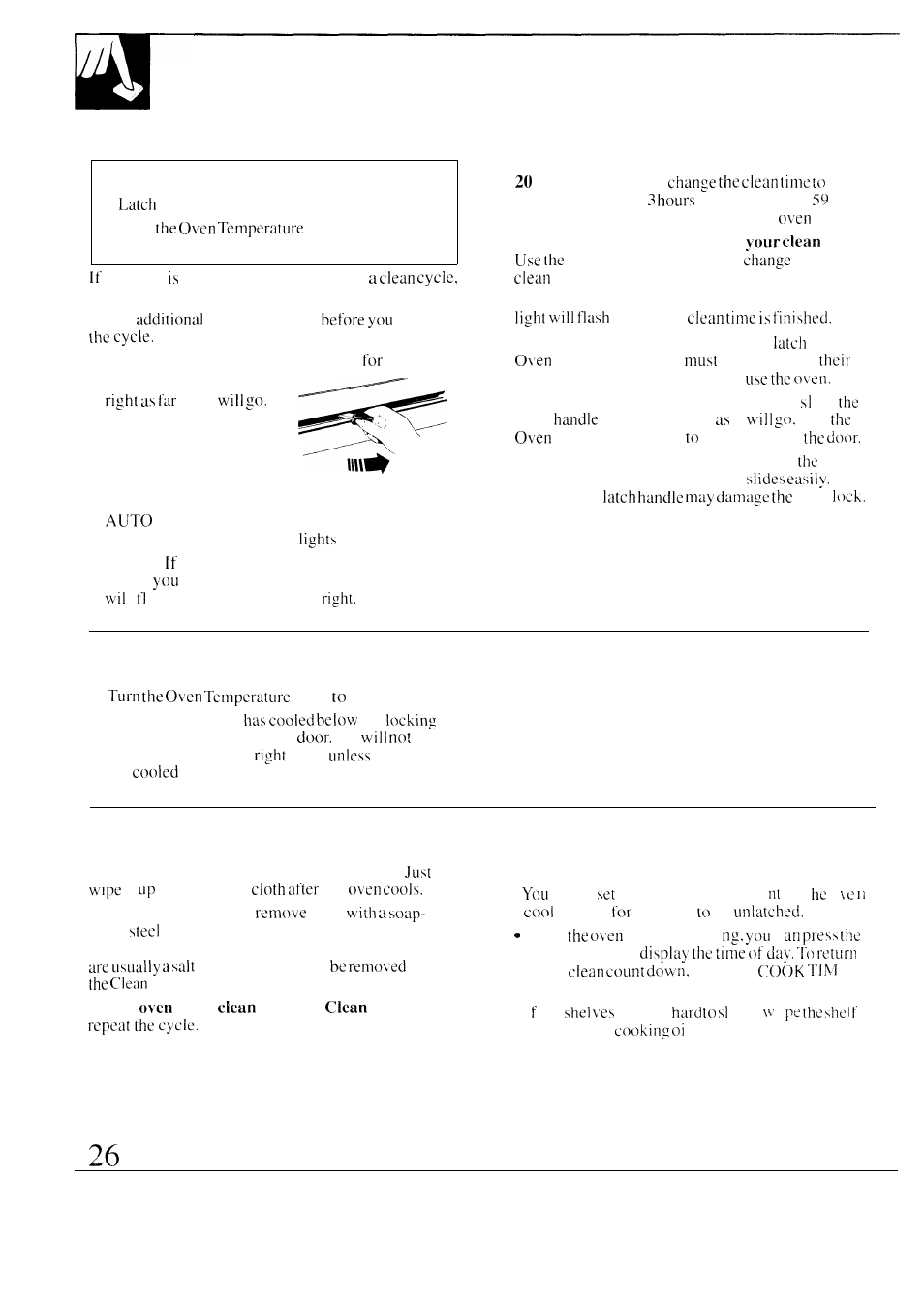 Operating the self-cleaning oven, How to set the oven for cleaning, After a clean cycle | GE 49-8549 User Manual | Page 26 / 40