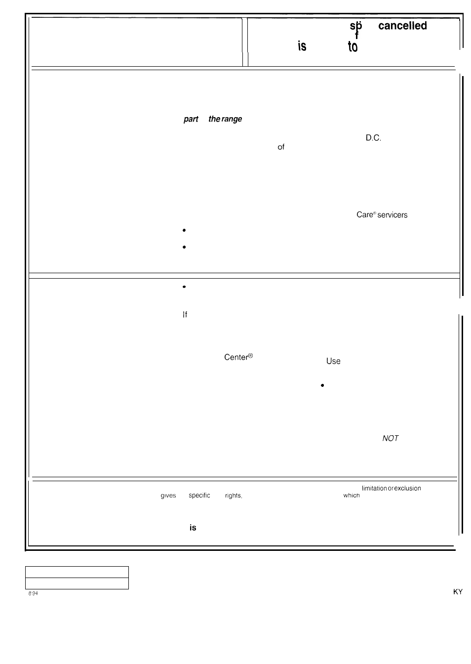 Warranty, Obtain service, Needed | Date, Your general electric range staple sales or, What is covered, Check here. proof o original purchase, What is not covered | GE 49-8549 User Manual | Page 40 / 40