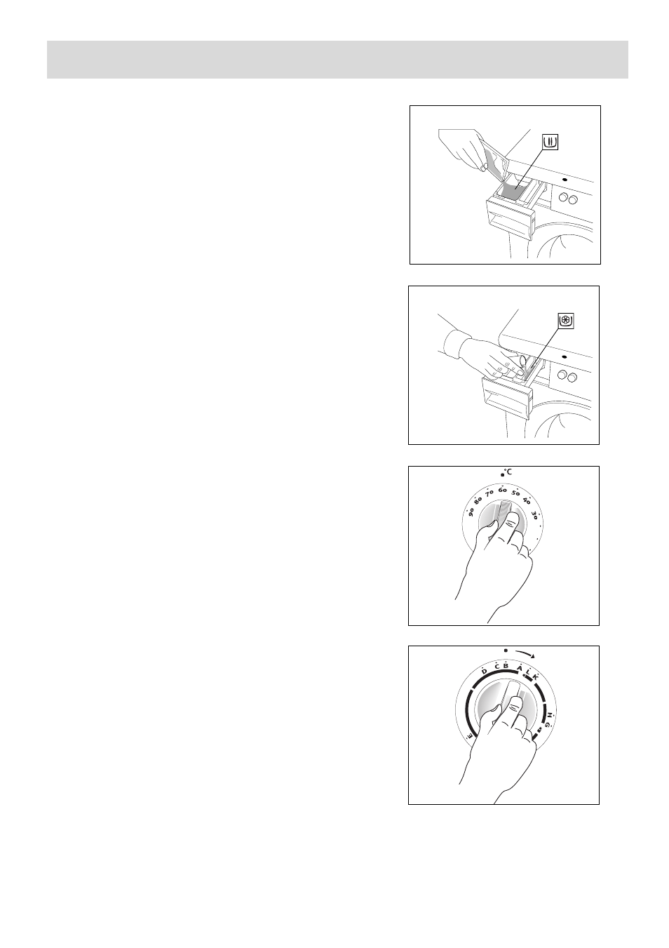 Using your appliance, Loading the machine, Adding detergent and fabric conditioner | Starting the machine | Electrolux EW 970 C User Manual | Page 35 / 44