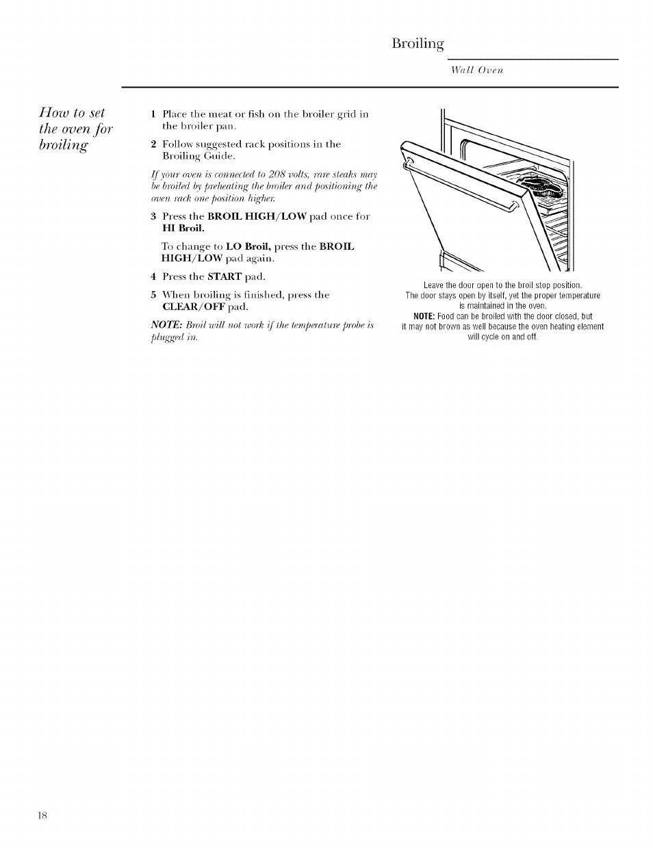 Broiling | GE ZET958 User Manual | Page 18 / 48