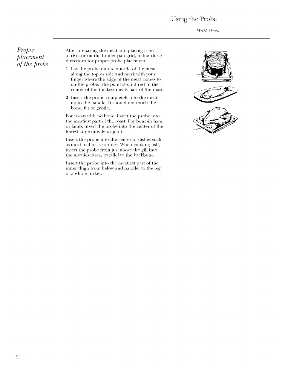 Using the probe | GE ZET958 User Manual | Page 24 / 48