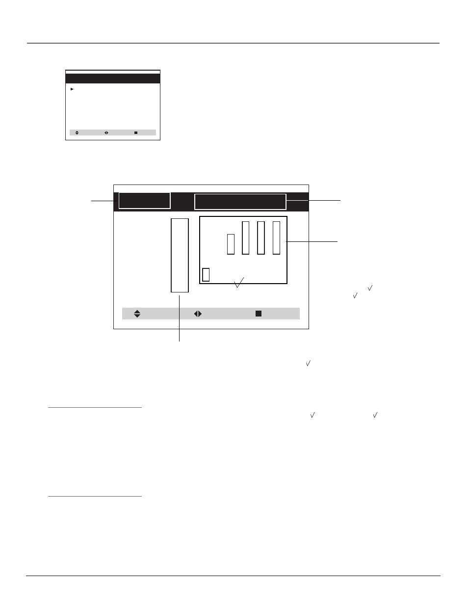 Menus & features, Tv- matv- 14tv- pgtv- gtv- y7tv, Block | GE MG14200 User Manual | Page 26 / 32