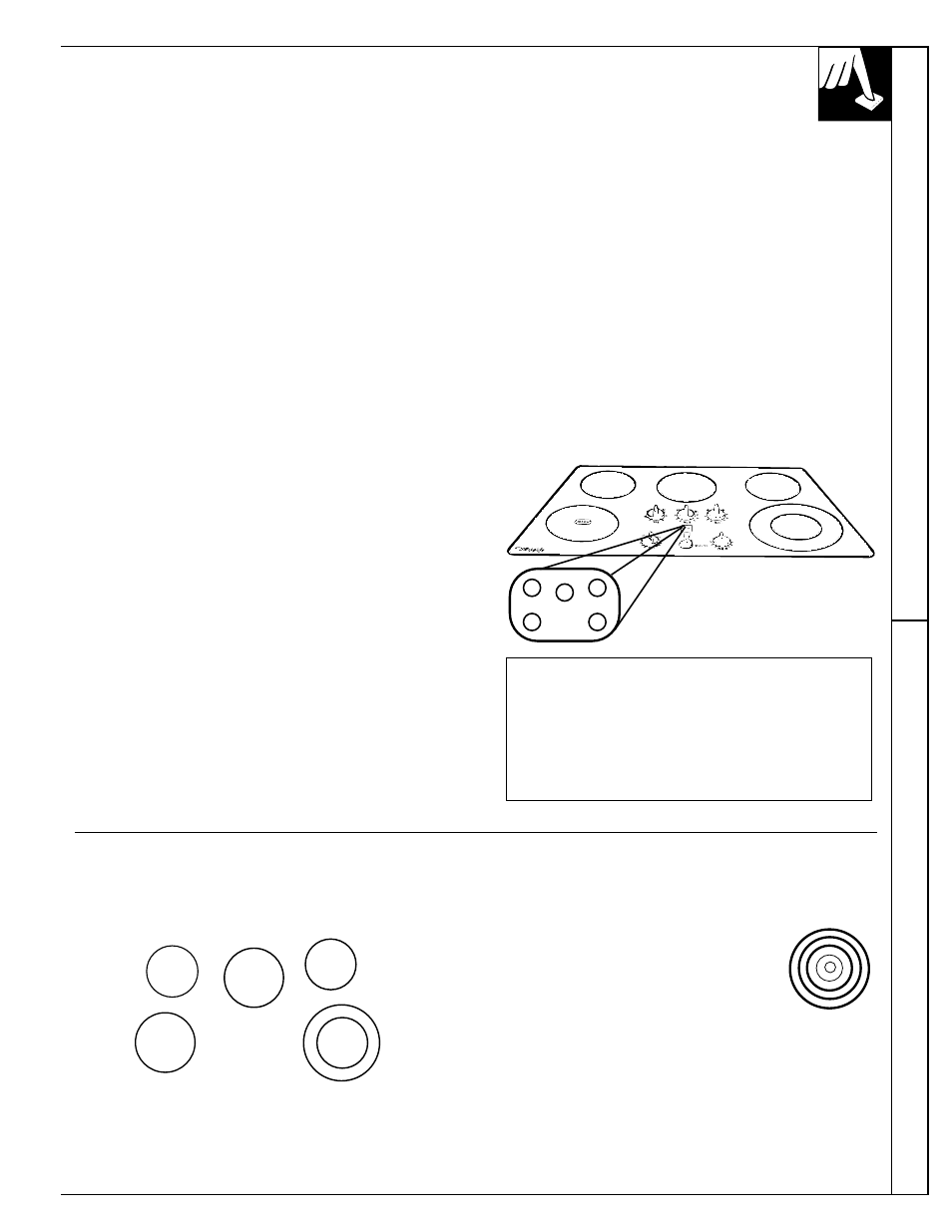Controls, Controls , 8, Halogen/radiant surface units | Cooktop comparison halogen/radiant surface units, Differences between halogen and radiant units | GE 164D2966P161-1 User Manual | Page 7 / 16