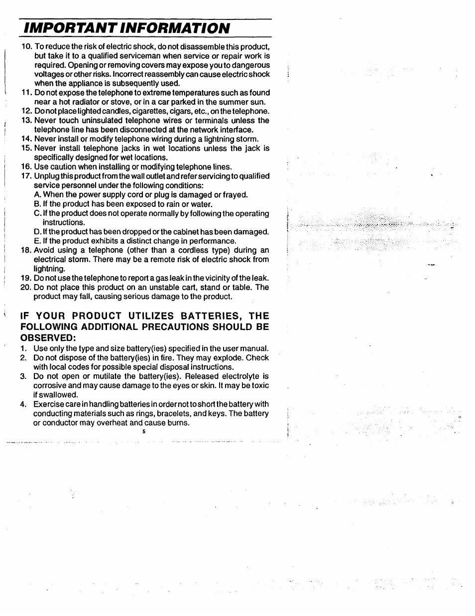 Important information | GE 2-9435 User Manual | Page 3 / 29