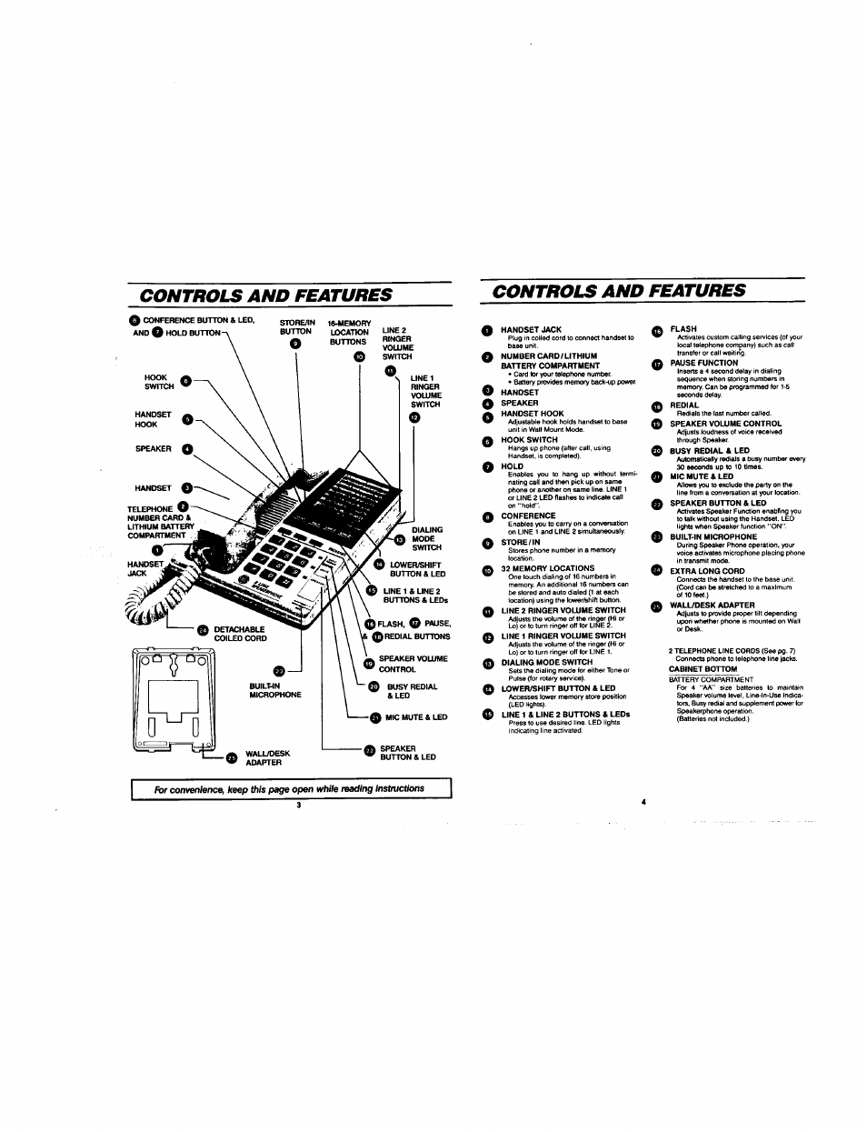 Controls and features | GE 2-9435 User Manual | Page 5 / 29