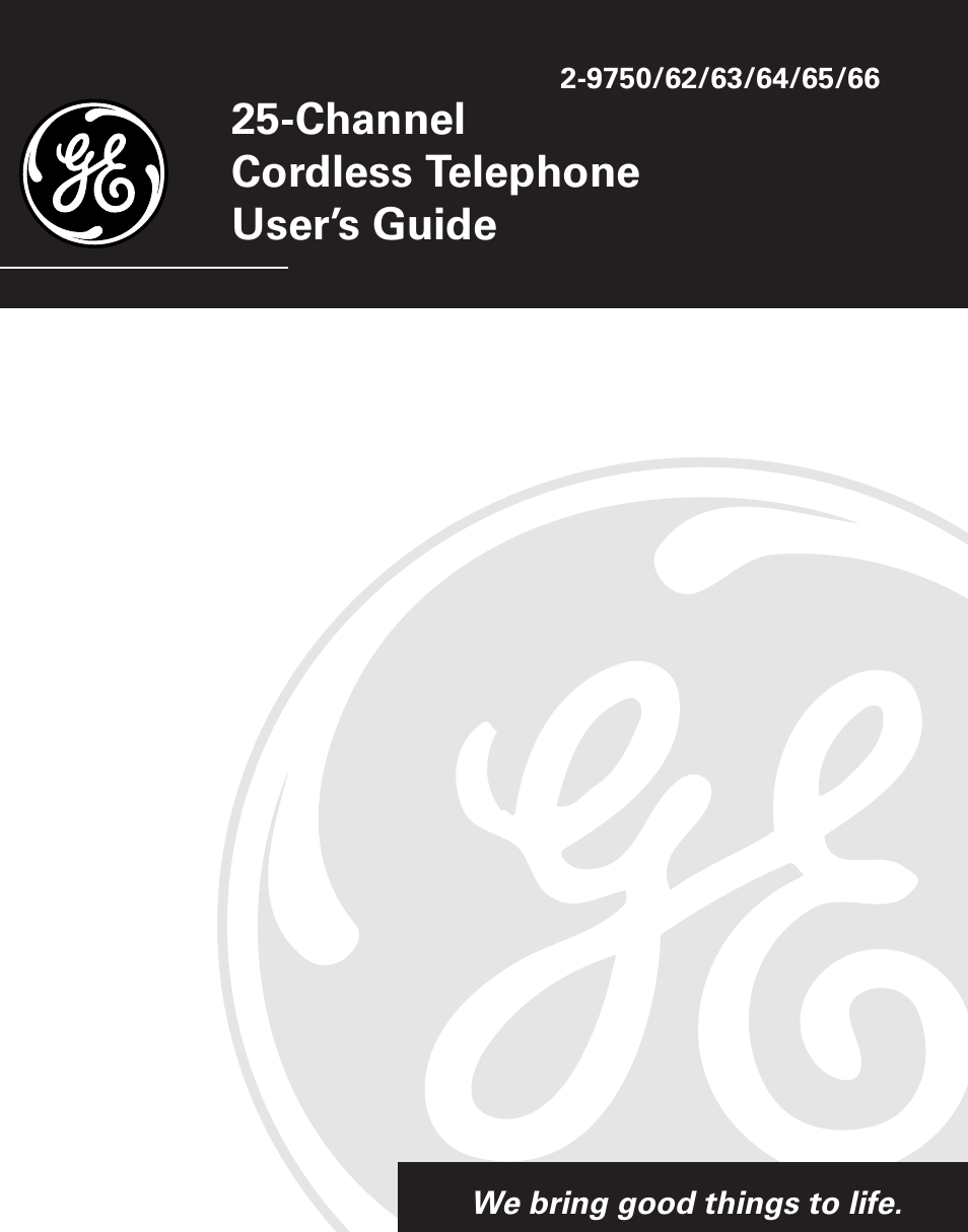 GE 2-9762 User Manual | 20 pages