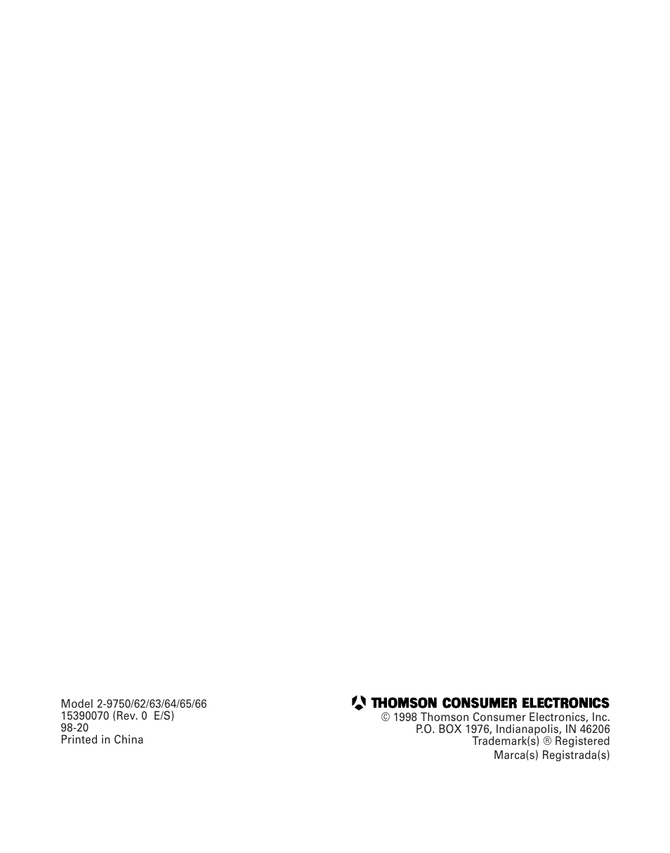 GE 2-9762 User Manual | Page 20 / 20