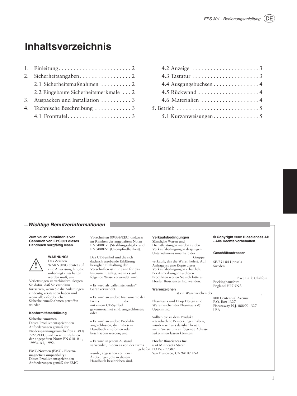 GE ELECTROPHORESIS EPS 301 User Manual | Page 19 / 38