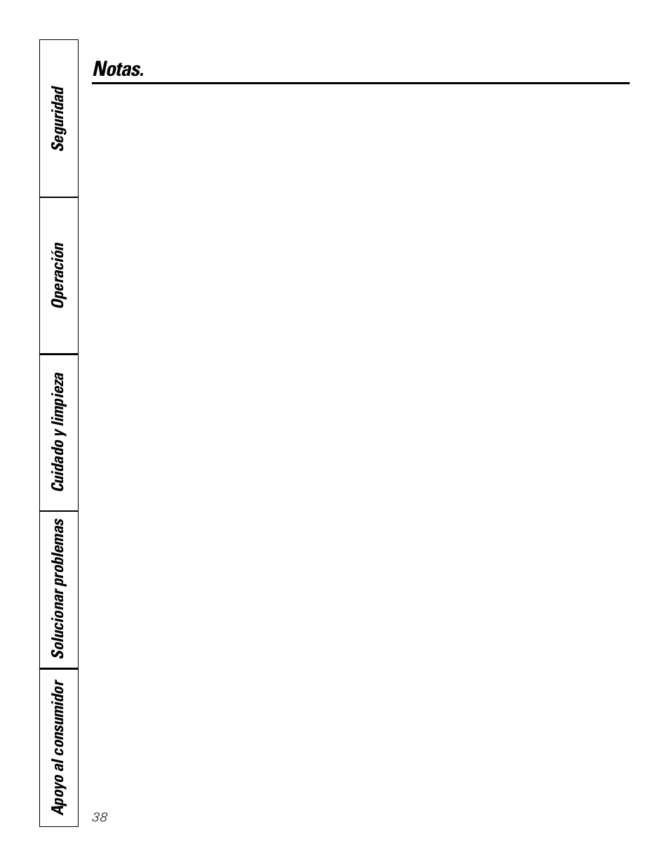 Notas | GE JGP990 User Manual | Page 78 / 80