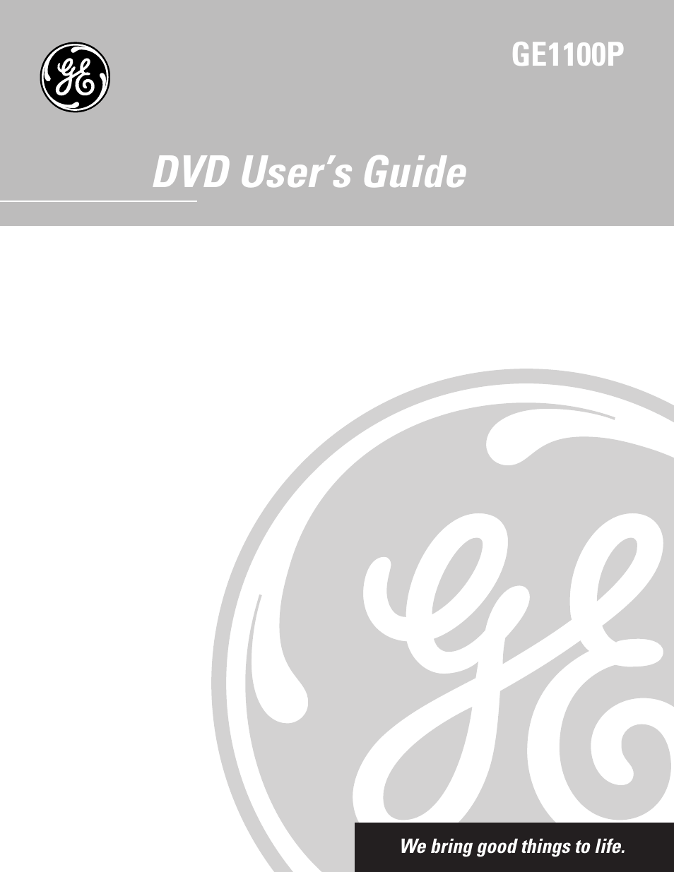 GE GE1100P User Manual | 56 pages