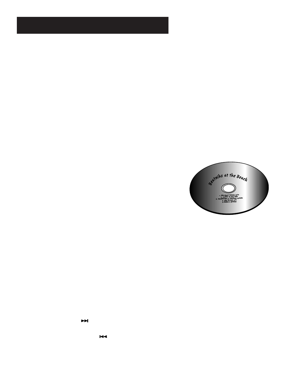 Loading and playing an audio cd, Audio cd playback features, Skipping tracks | Playing audio cds | GE GE1100P User Manual | Page 28 / 56