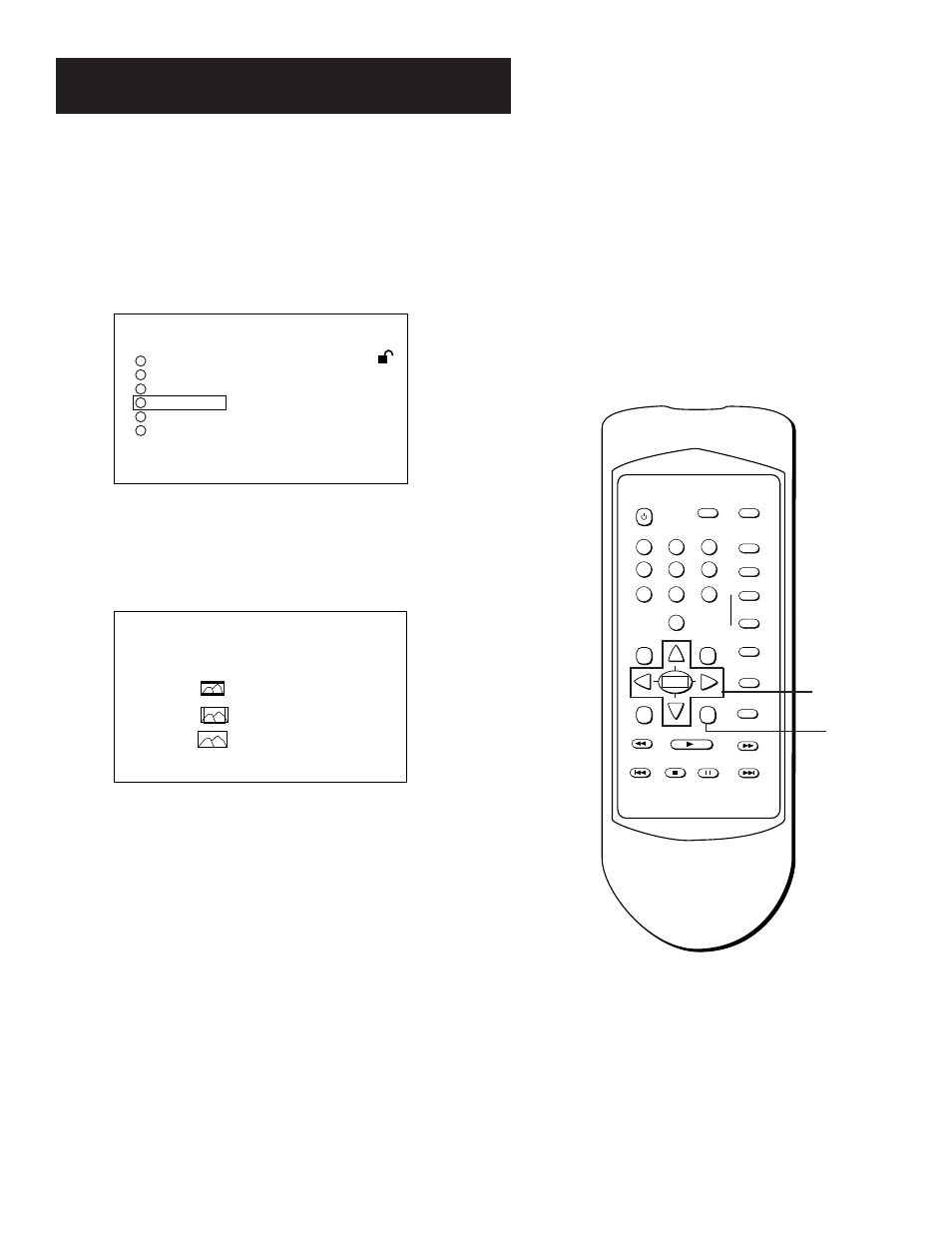 Selecting the tv screen setting, Using the setup menu, Select tv screen from the setup menu | GE GE1100P User Manual | Page 42 / 56