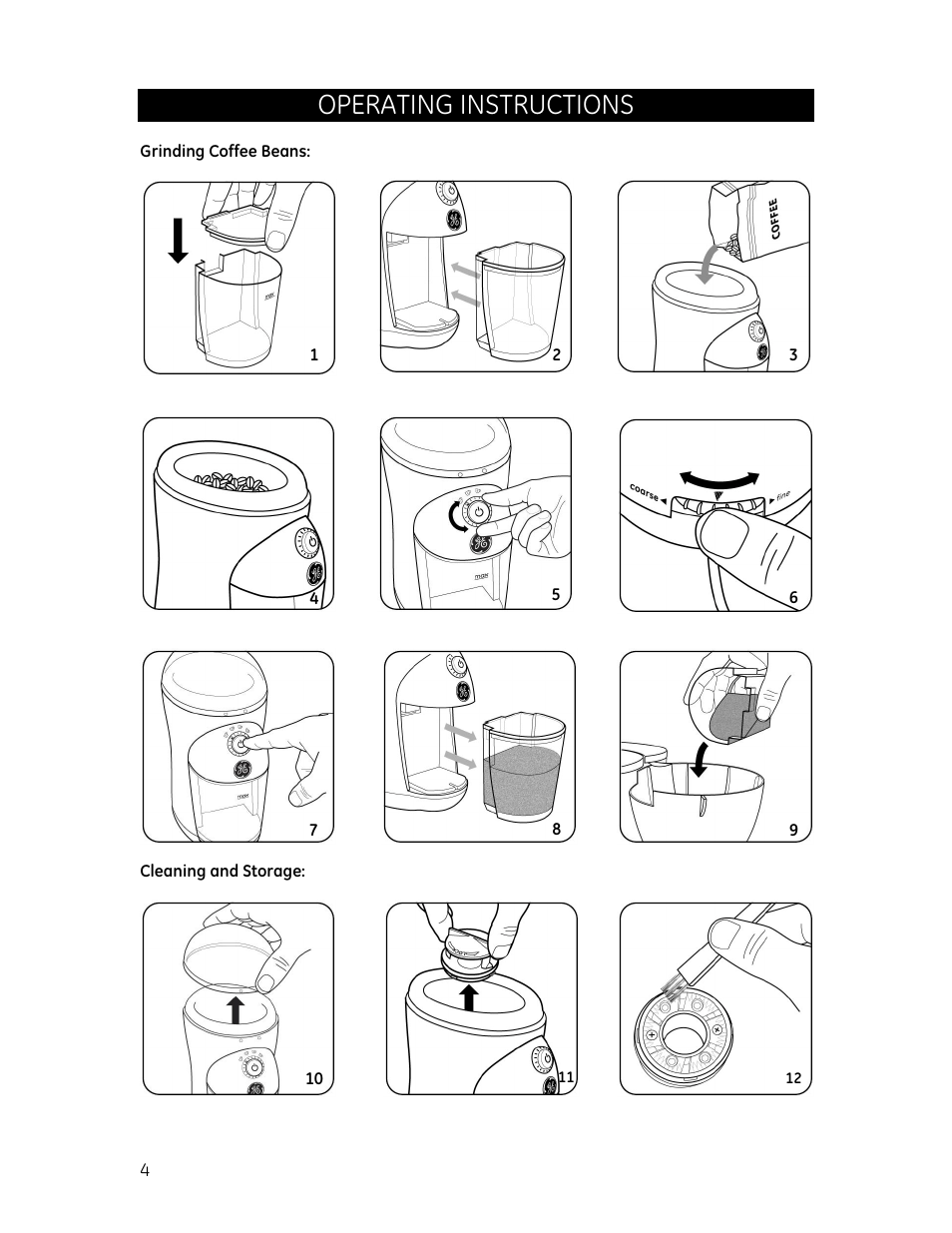 Operating instructions | GE 681131691321 User Manual | Page 4 / 8