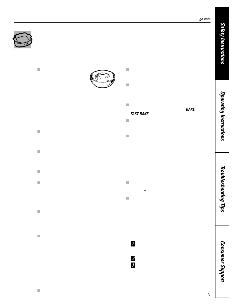 Microwave-safe cookware | GE SPACEMAKER JVM1490 User Manual | Page 5 / 72