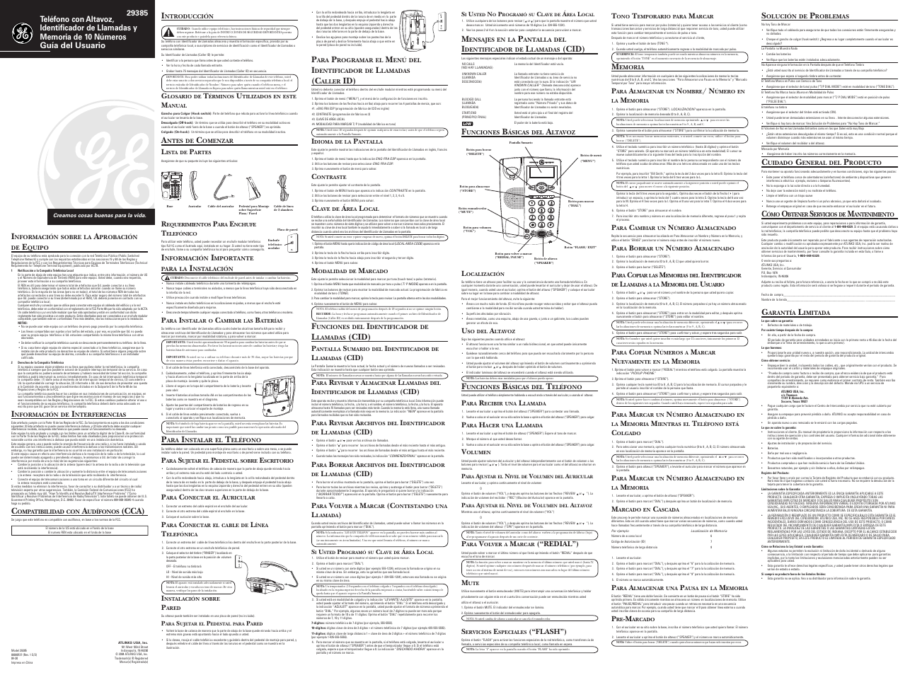 Cca), Cid) | GE 29385 User Manual | Page 2 / 2