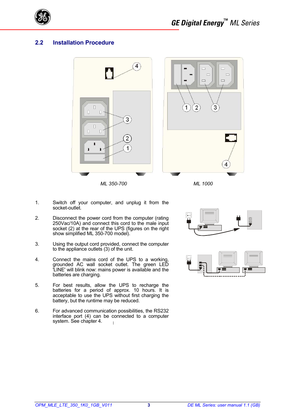 Ge digital energy, Ml series | GE 500 User Manual | Page 4 / 10