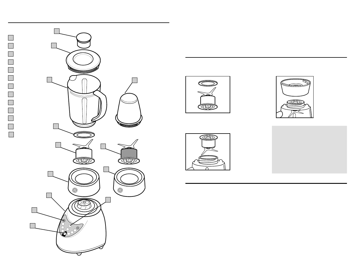 Know your blender, How to assemble and use | GE GE168944 User Manual | Page 3 / 5