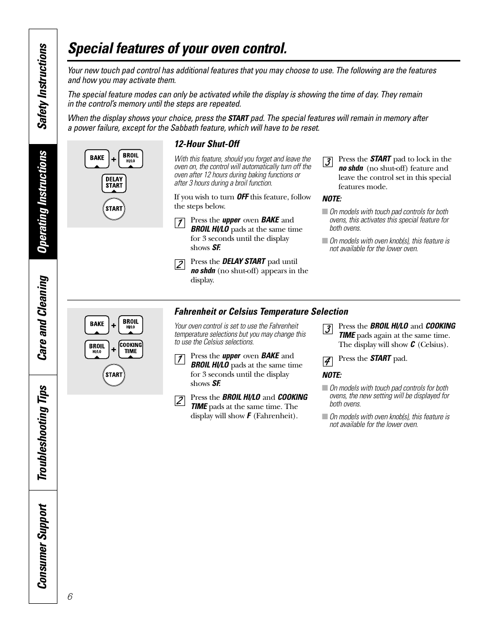 Special features, Special features –8, Special features of your oven control | GE JKP20 User Manual | Page 6 / 28