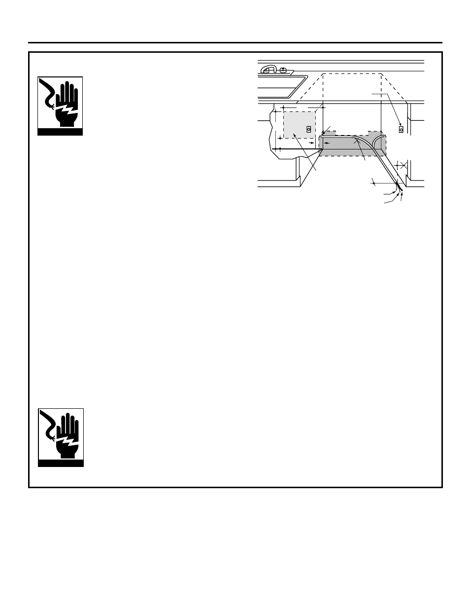 Installation preparation, Warning | GE PDW8100 User Manual | Page 4 / 12