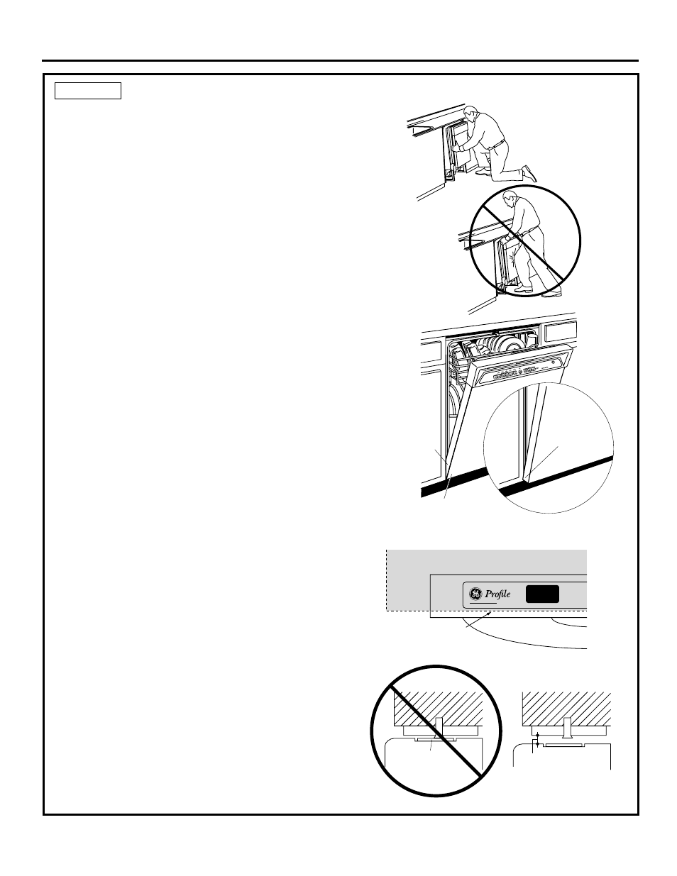 Important, Installation instructions, Step 10 position dishwasher under countertop | GE PDW8100 User Manual | Page 8 / 12