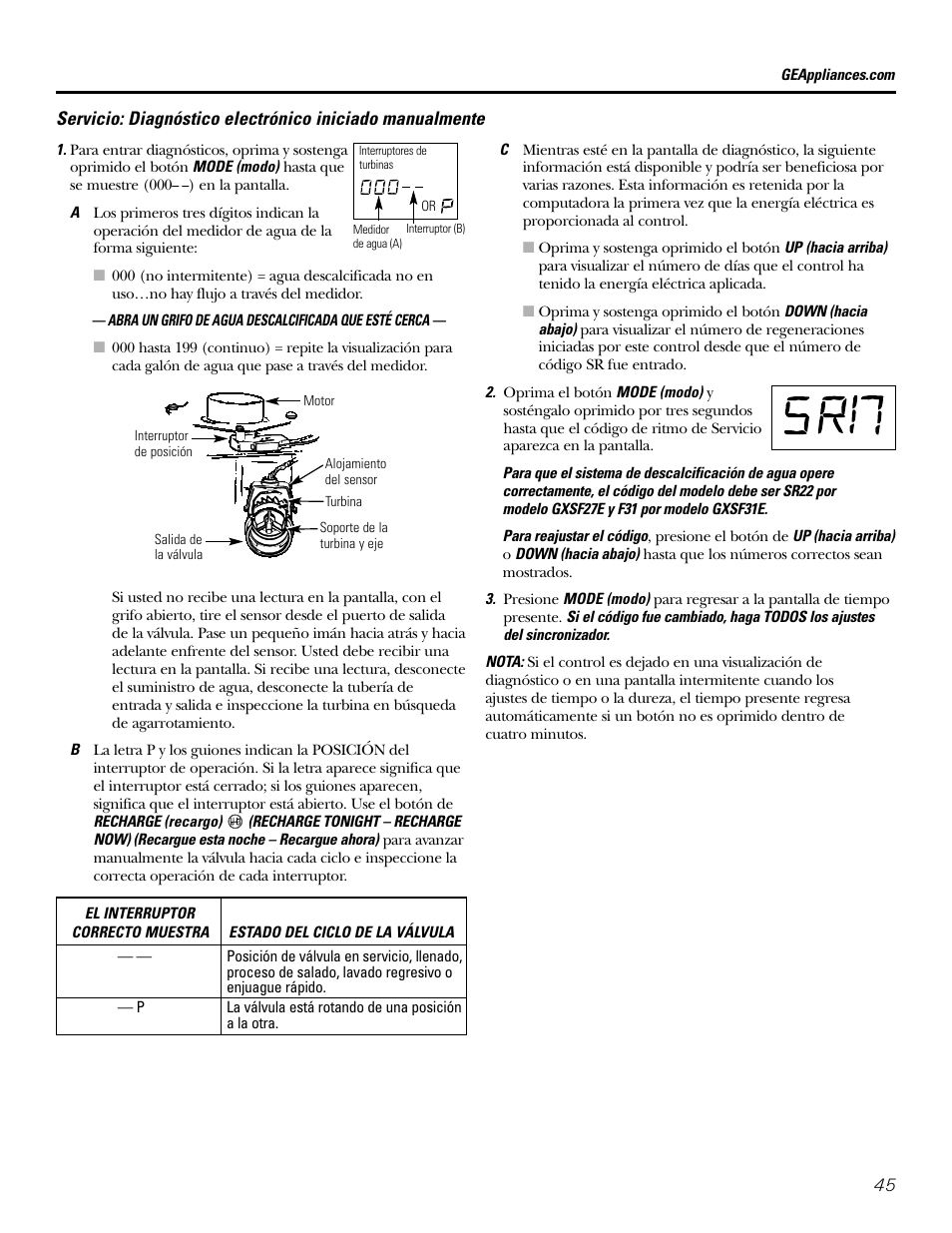 GE GXSF31E User Manual | Page 45 / 60