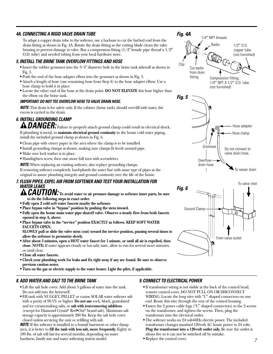 Danger, Caution | GE GXSF31E User Manual | Page 7 / 60