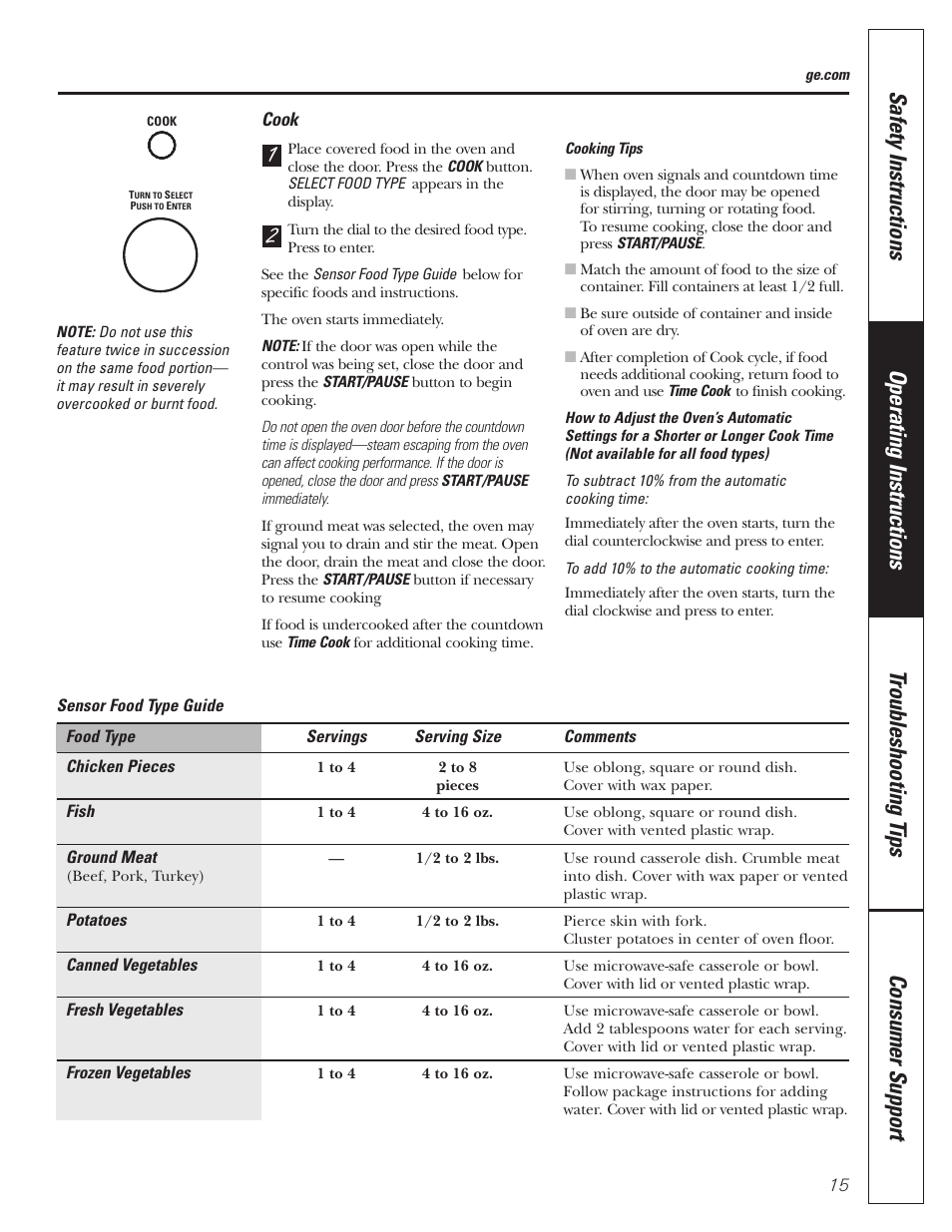 GE MFL38211602 User Manual | Page 15 / 32