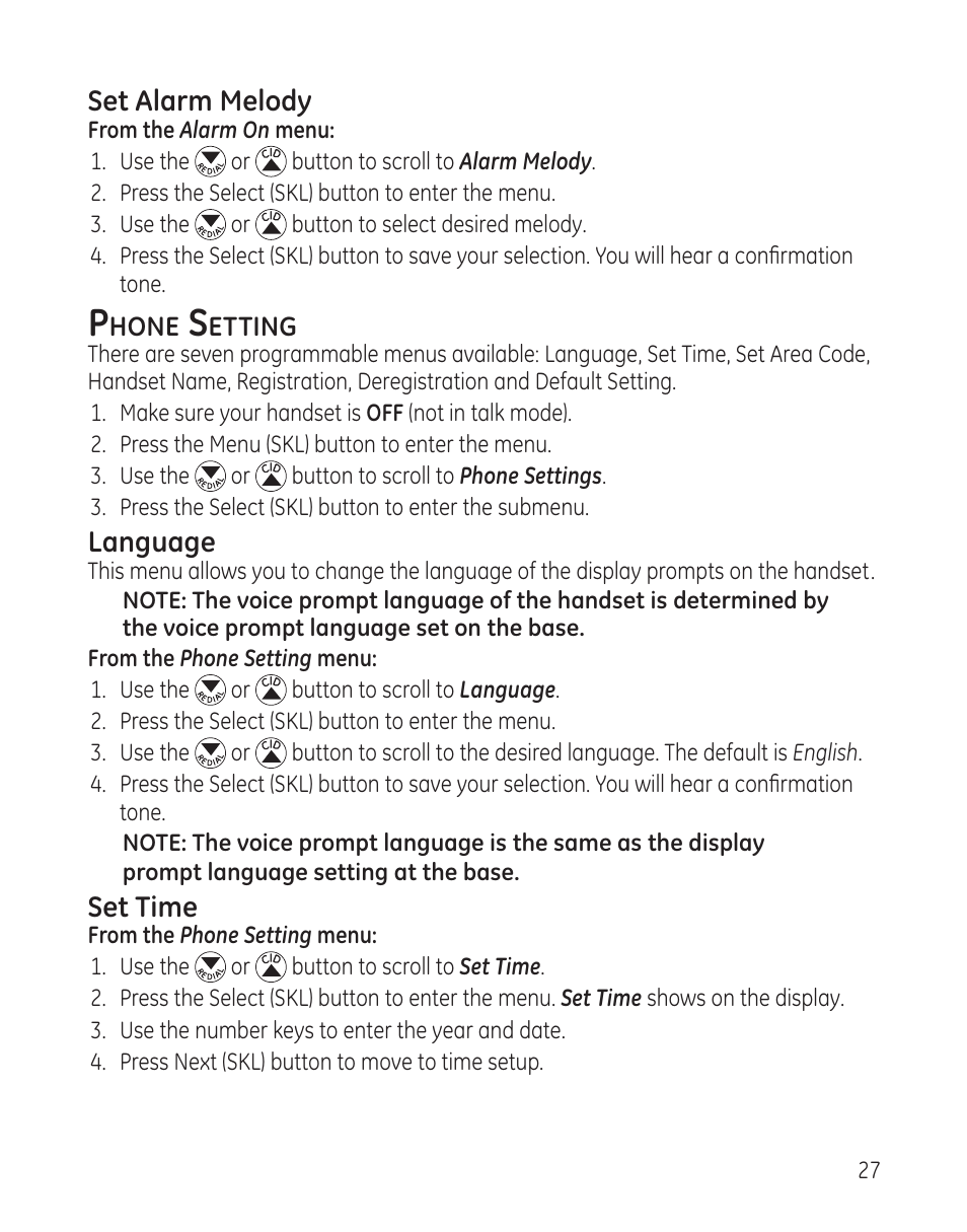 GE DECT6.0 28128 User Manual | Page 27 / 66