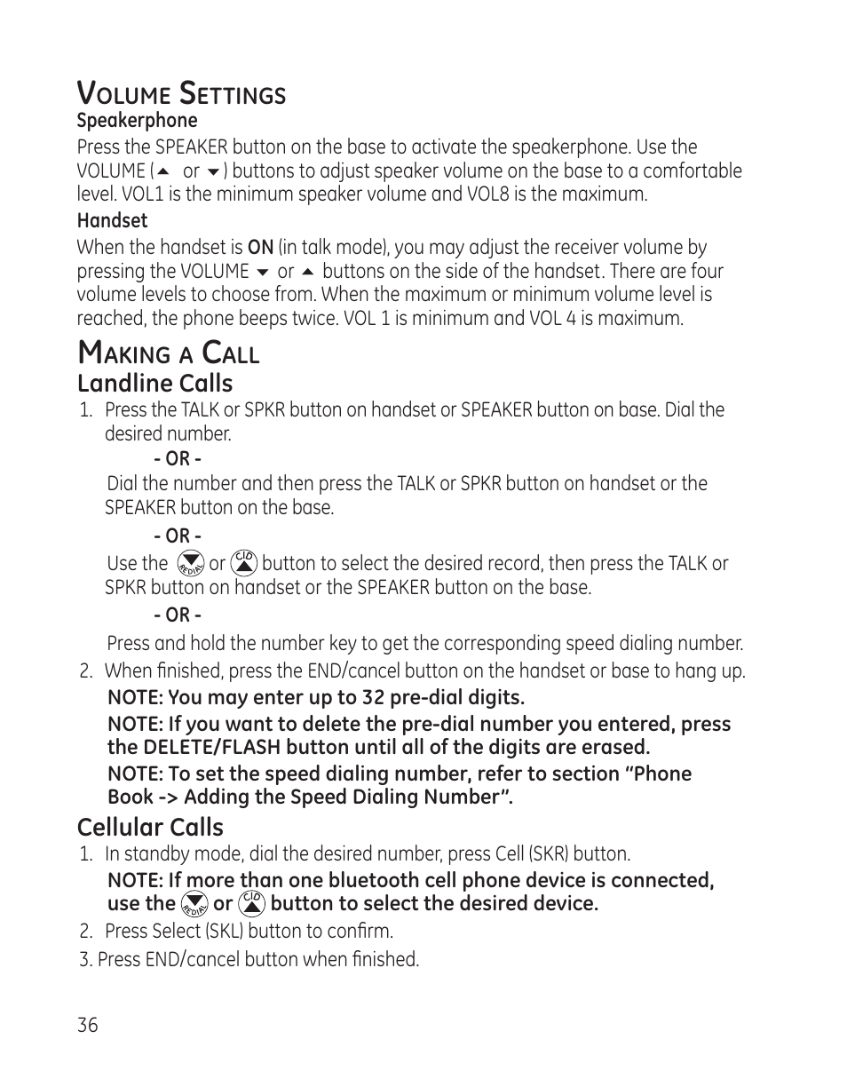 GE DECT6.0 28128 User Manual | Page 36 / 66