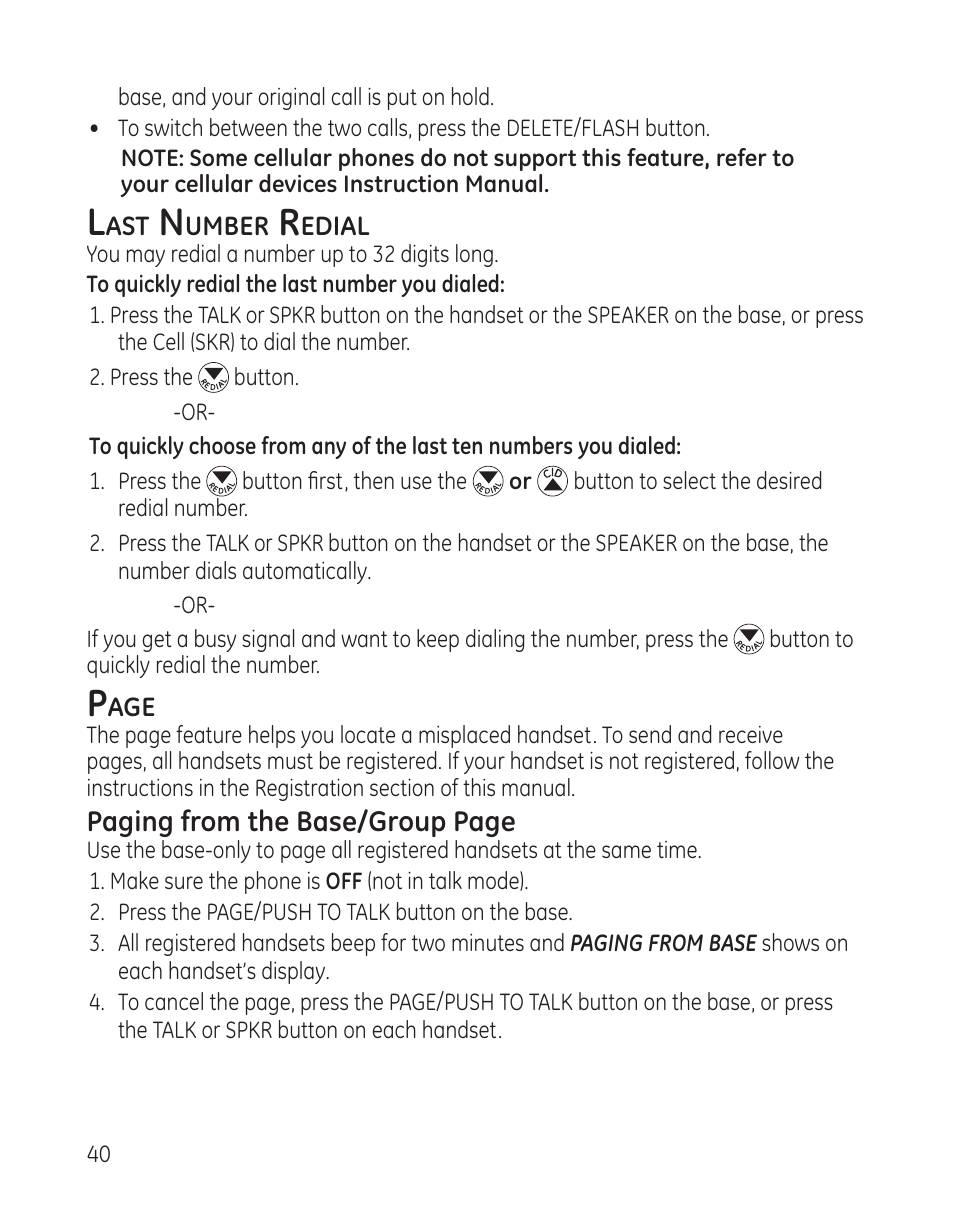 GE DECT6.0 28128 User Manual | Page 40 / 66