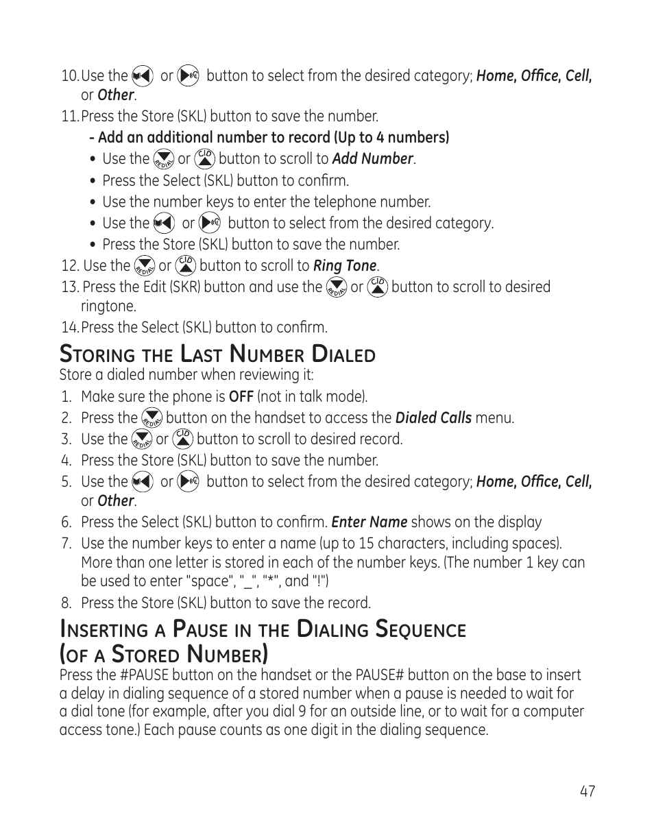 GE DECT6.0 28128 User Manual | Page 47 / 66