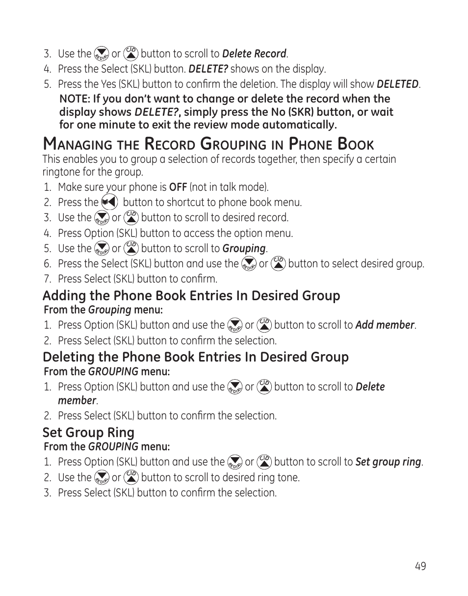 GE DECT6.0 28128 User Manual | Page 49 / 66