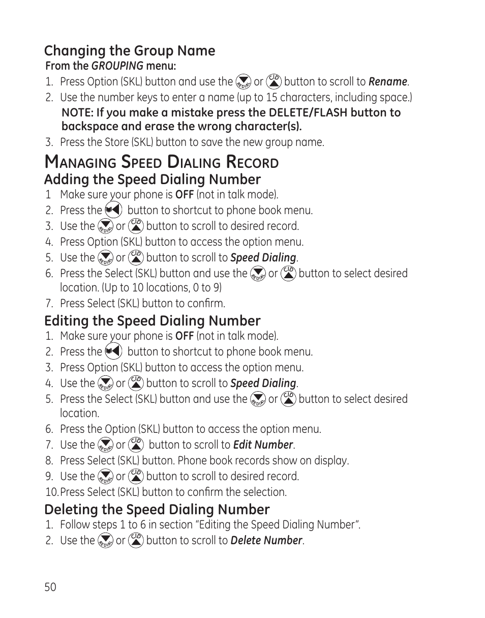 GE DECT6.0 28128 User Manual | Page 50 / 66