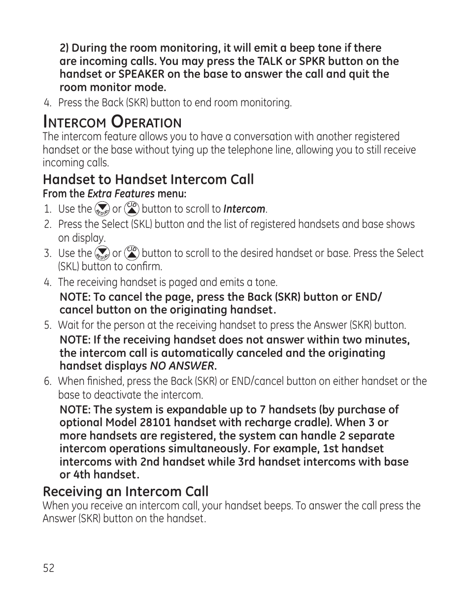 GE DECT6.0 28128 User Manual | Page 52 / 66