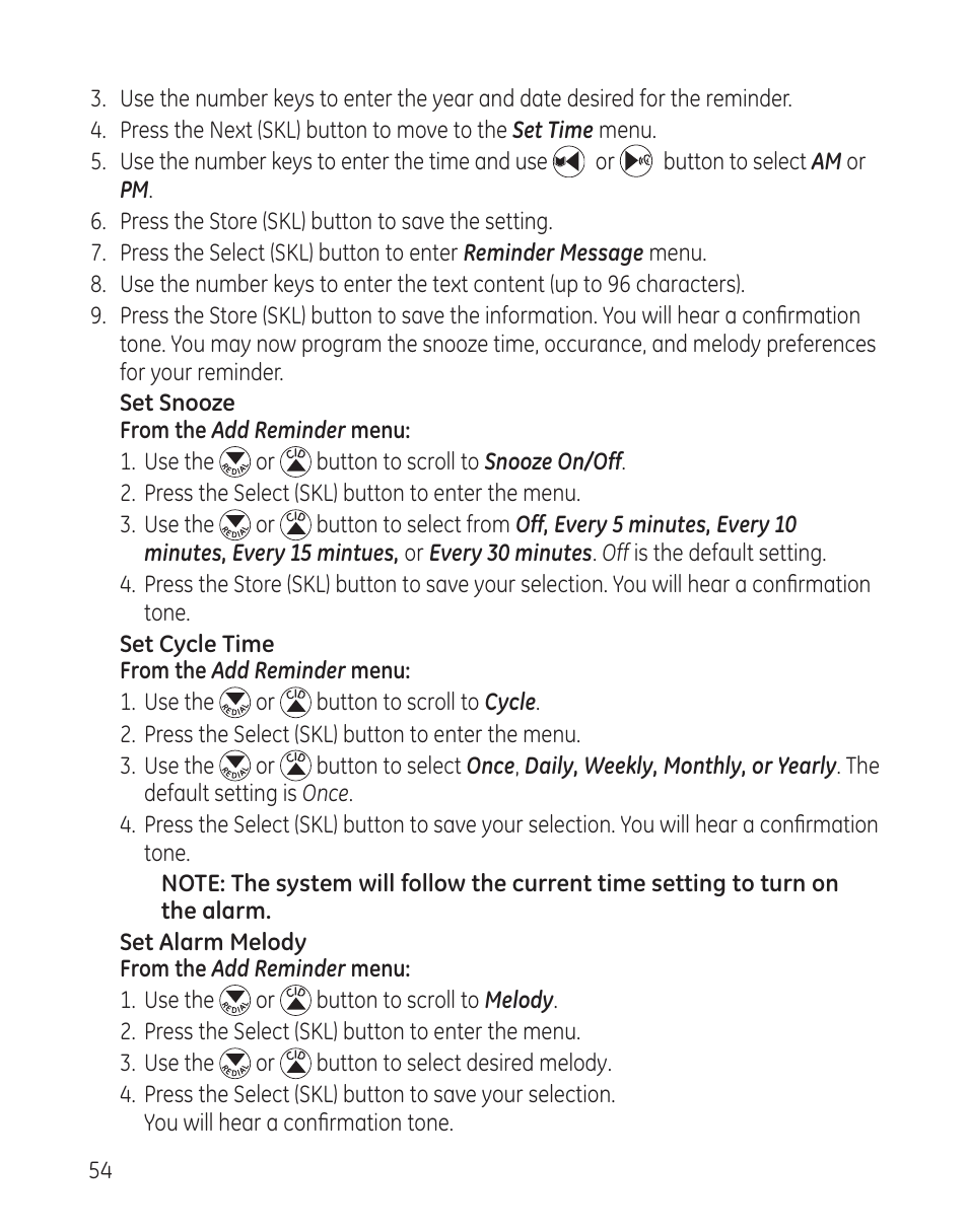GE DECT6.0 28128 User Manual | Page 54 / 66