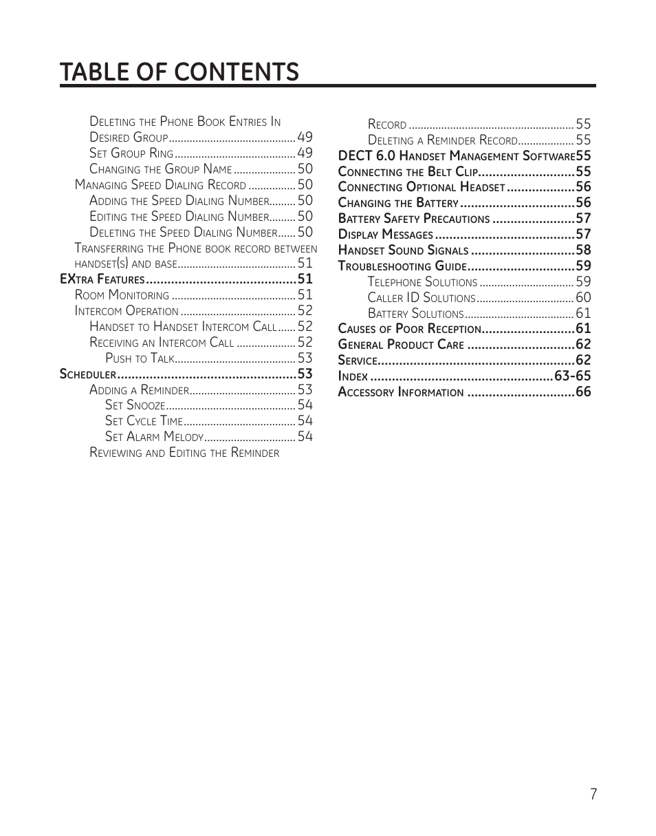 GE DECT6.0 28128 User Manual | Page 7 / 66