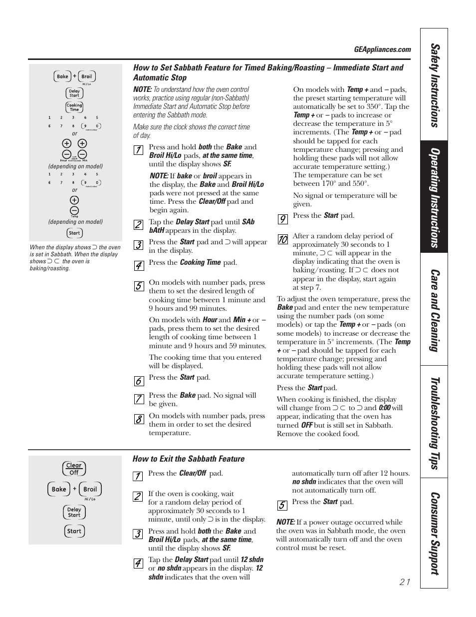 GE JKP7027 User Manual | Page 21 / 64