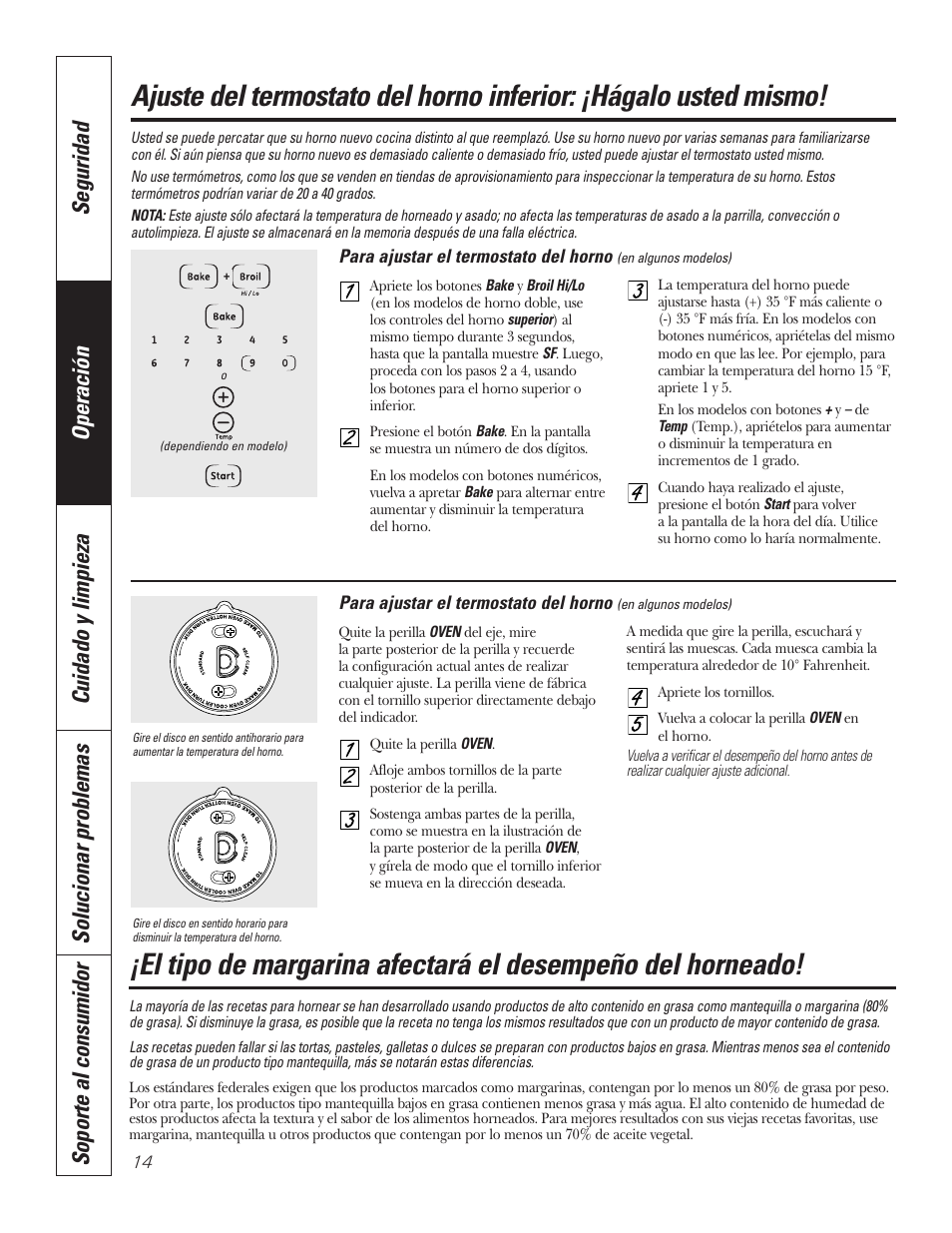 Termostato | GE JKP7027 User Manual | Page 46 / 64